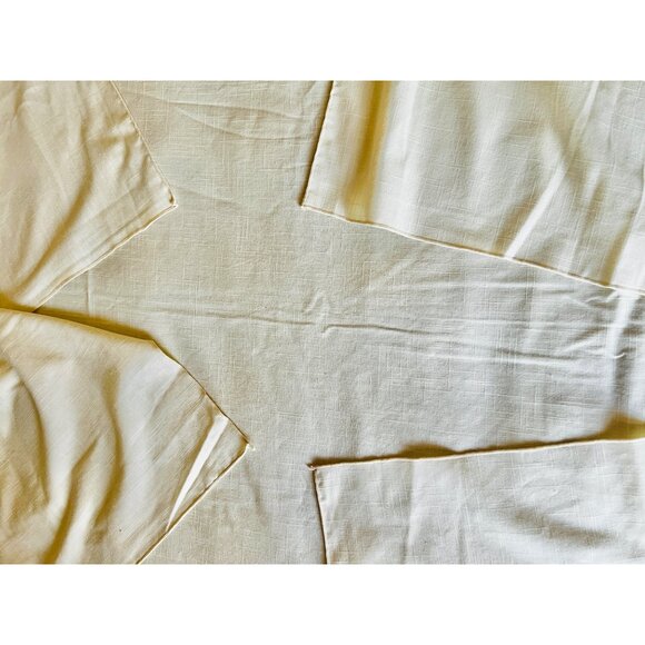 Pastel Yellow Tablecloth 81" x 58" Cotton Polyester Blend - Picture 5 of 8